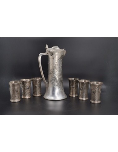 CARAFĂ CU CAPAC ŞI ŞASE PAHARE