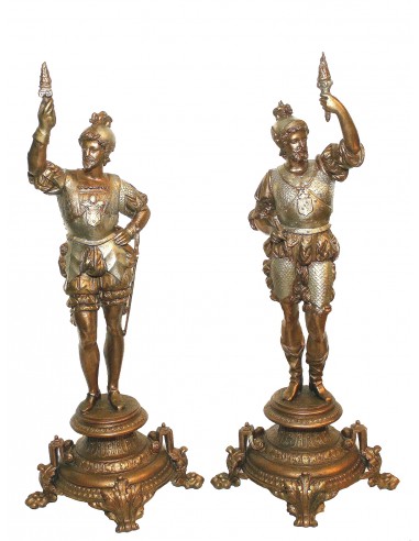 PERECHE DE STATUI ORNAMENTALE –... PERECHE DE STATUI ORNAMENTALE –...